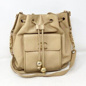 Chanel #8J46QG Caviar Bucket Bag